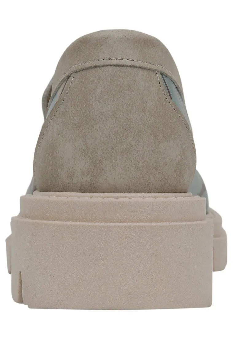Women Vegan Leather Turquoise Loafers - Panda Hug Design