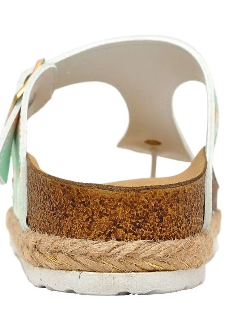 Women Vegan Leather Turquoise Slippers - Smells like love Design