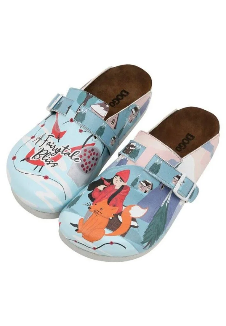 Women Vegan Leather Turquoise Slippers - A Fairytale Bliss Design