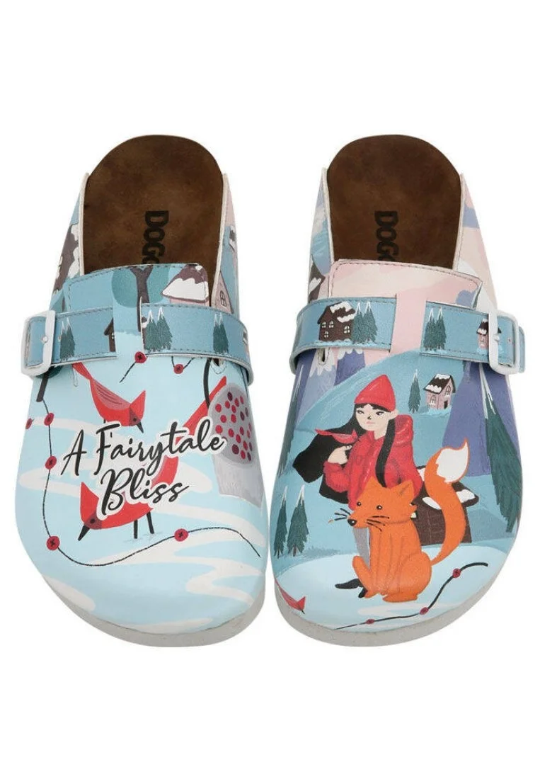 Women Vegan Leather Turquoise Slippers - A Fairytale Bliss Design