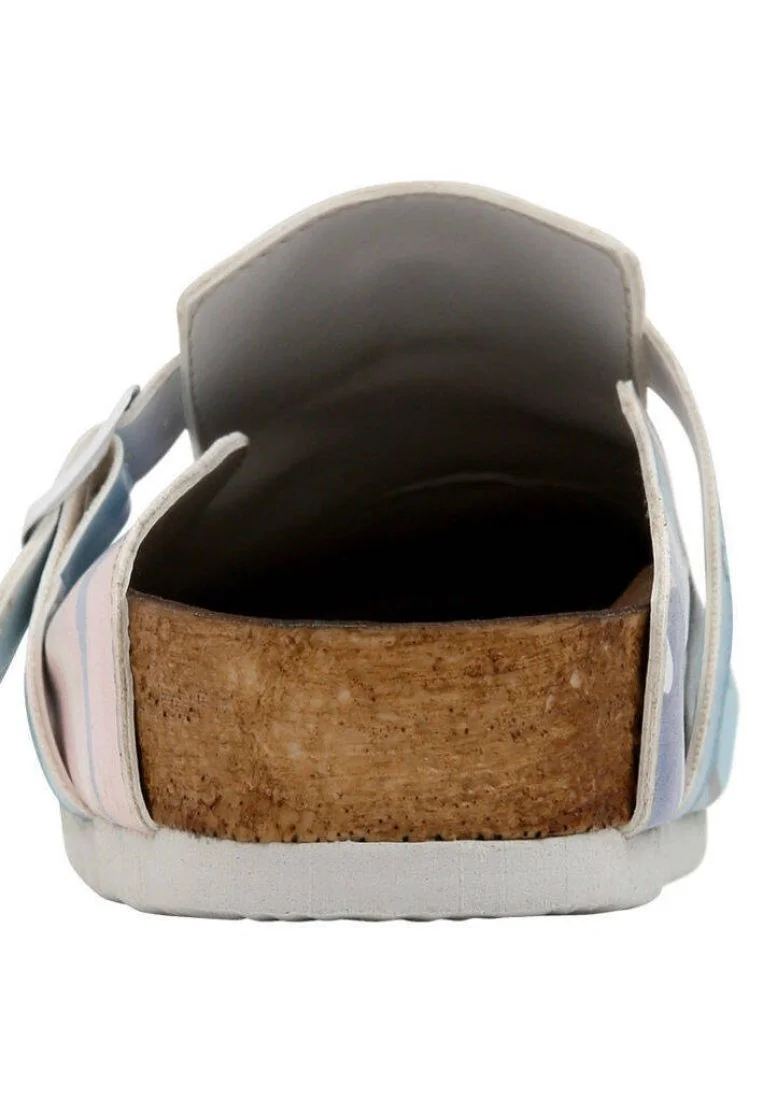 Women Vegan Leather Turquoise Slippers - A Fairytale Bliss Design