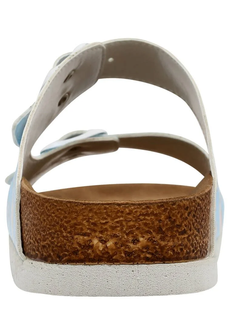 Women Vegan Leather Turquoise Slippers - Let me Cat You Design