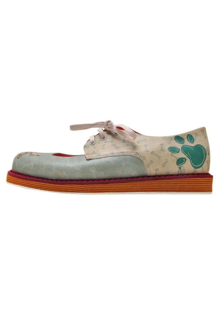Women Vegan Leather Turquoise Sneakers - Sleeping Dogs Design