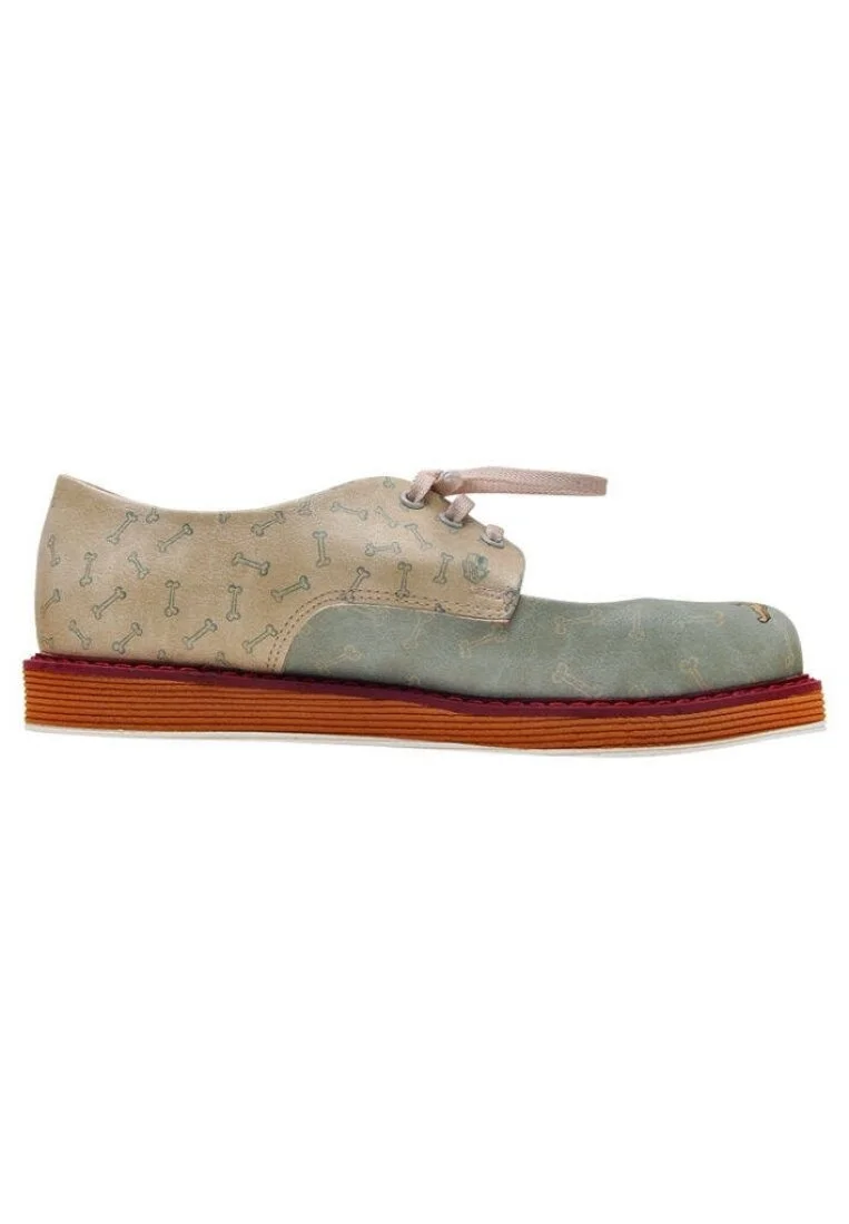 Women Vegan Leather Turquoise Sneakers - Sleeping Dogs Design