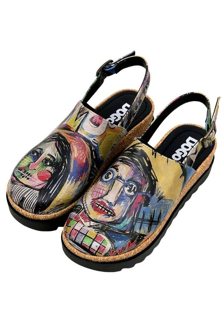 Women Vegan Leather Multicolor Wedge Sandals - Live and Save Design