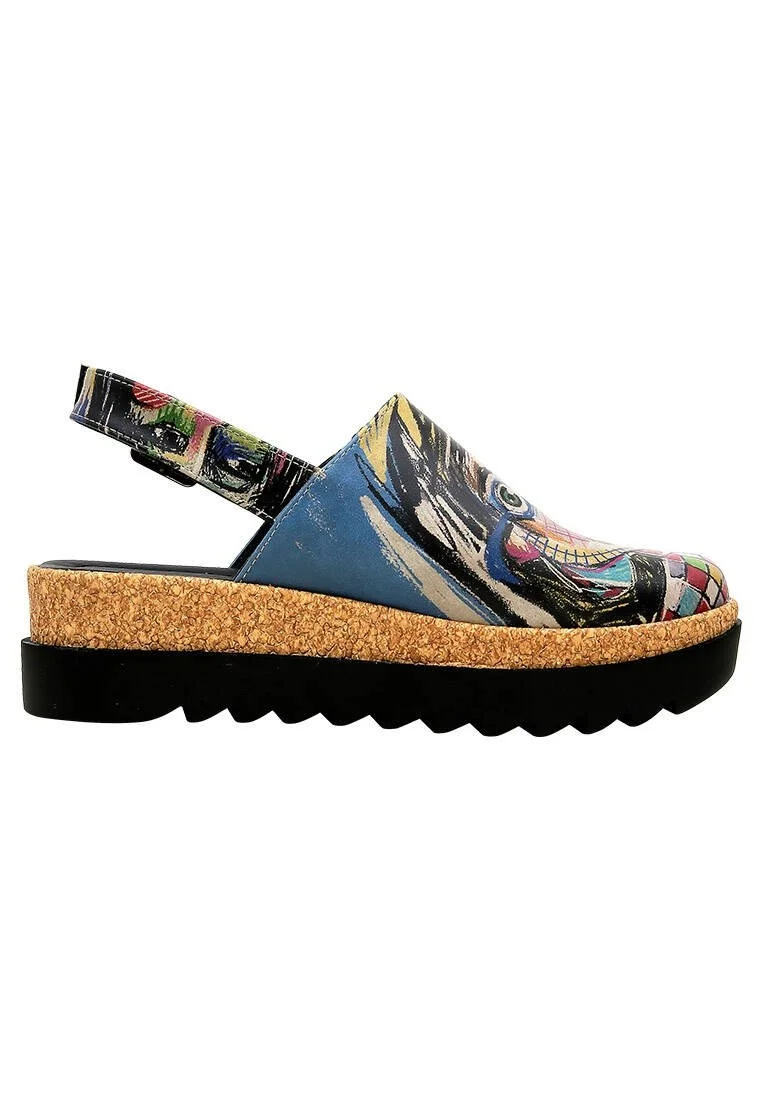 Women Vegan Leather Multicolor Wedge Sandals - Live and Save Design