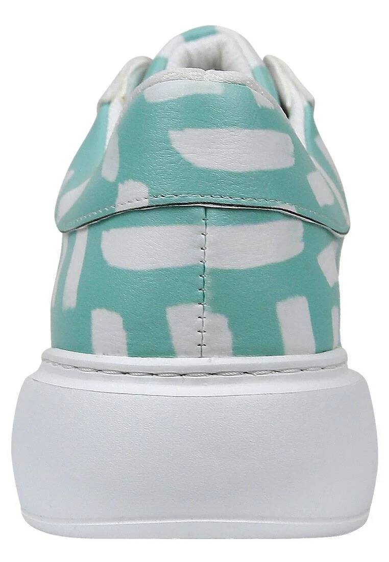 Women Vegan Leather White Sneakers - Sweet Escape Design