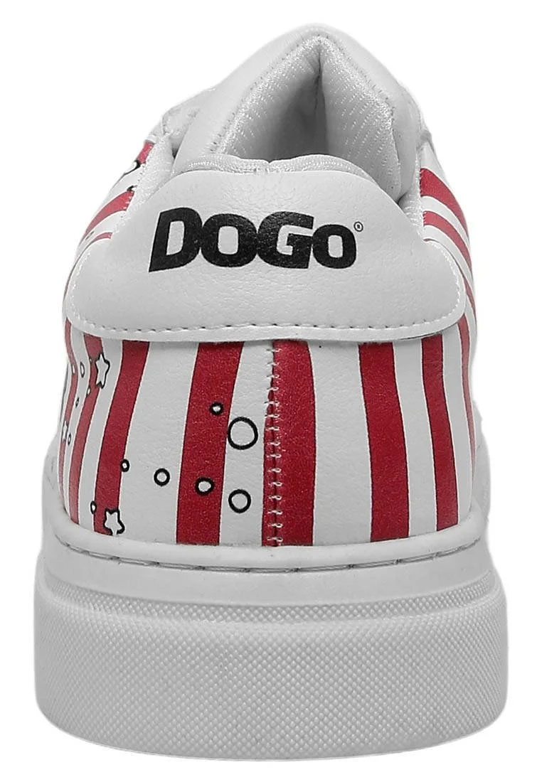 Women Vegan Leather White Sneakers - Days Till Christmas Design