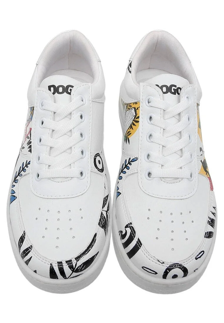 Women Vegan Leather White Sneakers - Fragile Design