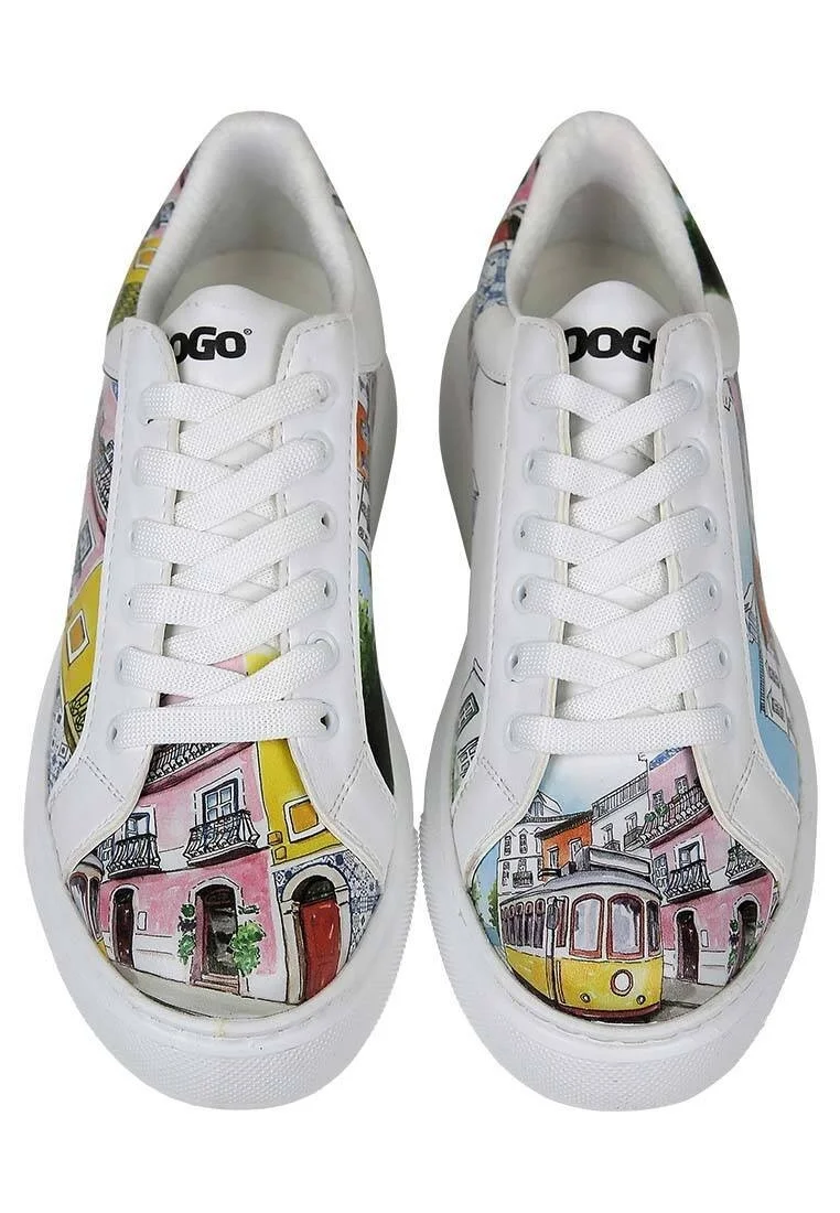 Women Vegan Leather White Sneakers - Lisboa Design
