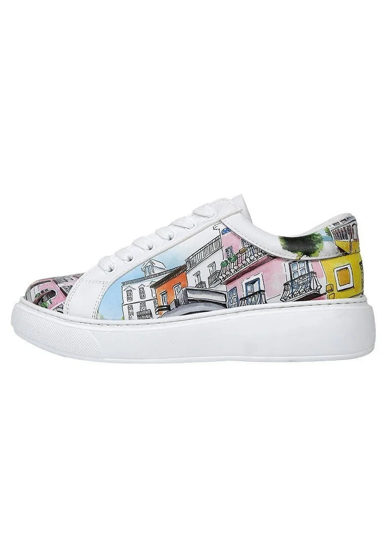 Women Vegan Leather White Sneakers - Lisboa Design