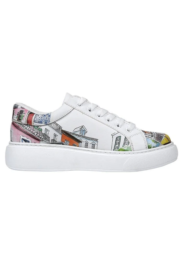 Women Vegan Leather White Sneakers - Lisboa Design