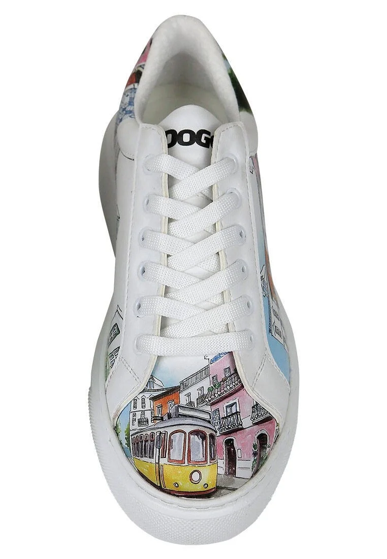 Women Vegan Leather White Sneakers - Lisboa Design