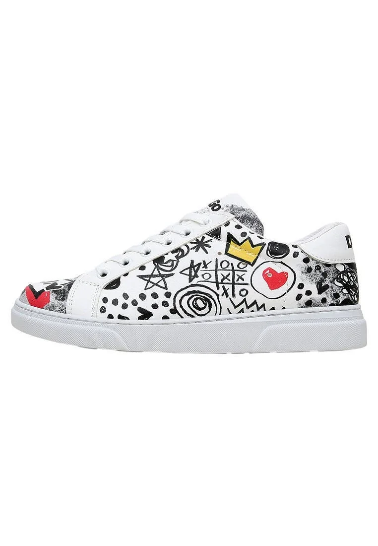 Women Vegan Leather White Sneakers - Icon Design