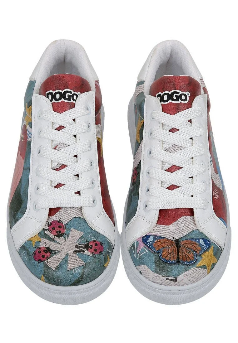 Women Vegan Leather White Sneakers - Paper Animals Design
