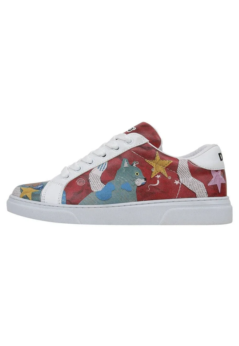 Women Vegan Leather White Sneakers - Paper Animals Design