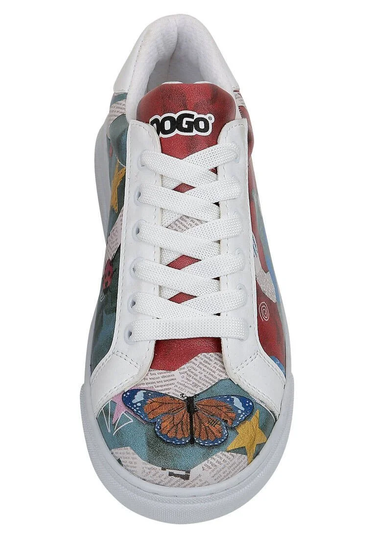 Women Vegan Leather White Sneakers - Paper Animals Design