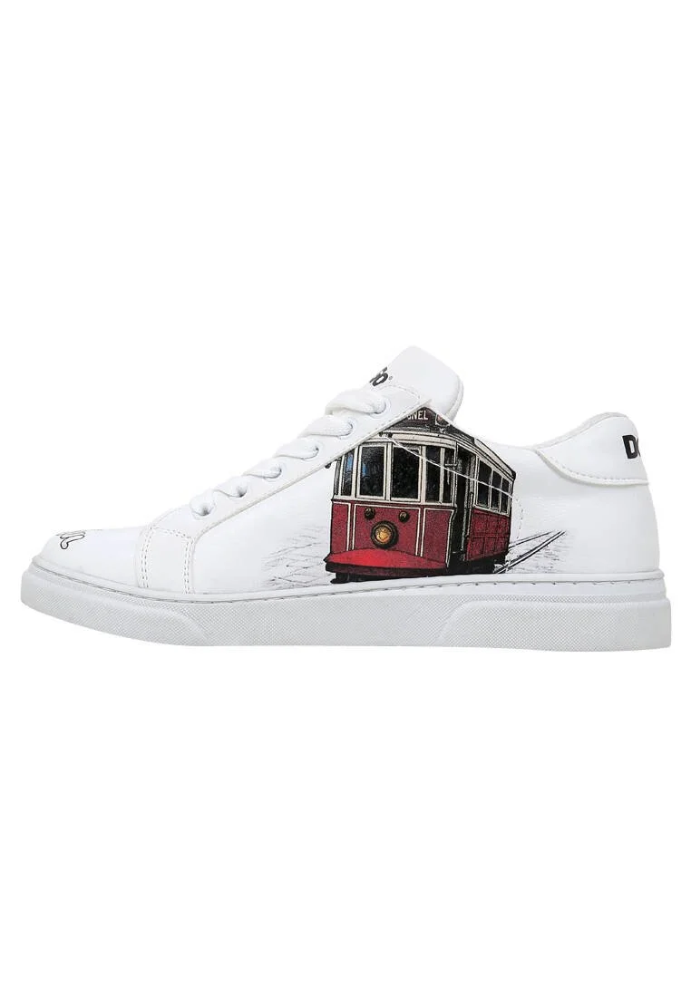 Women Vegan Leather White Sneakers - Paws on Taksim Design