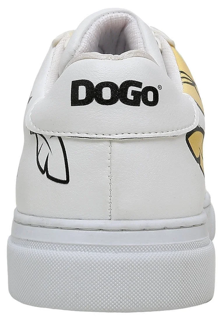 Women Vegan Leather White Sneakers - Warner Bros Tweety Feeling Happy Design