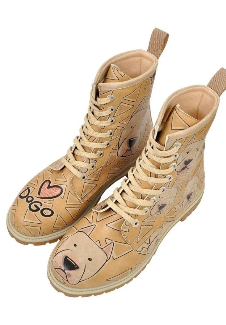 Women Vegan Leather Yellow Long Boots - We love Dogo Design