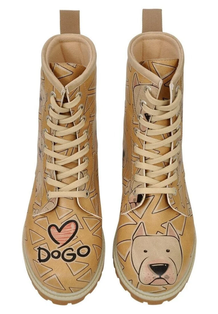 Women Vegan Leather Yellow Long Boots - We love Dogo Design