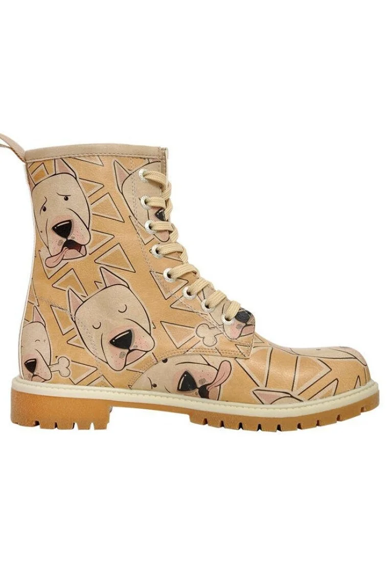 Women Vegan Leather Yellow Long Boots - We love Dogo Design