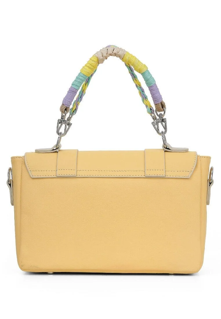 Women Vegan Leather Yellow Purse - Japan Design