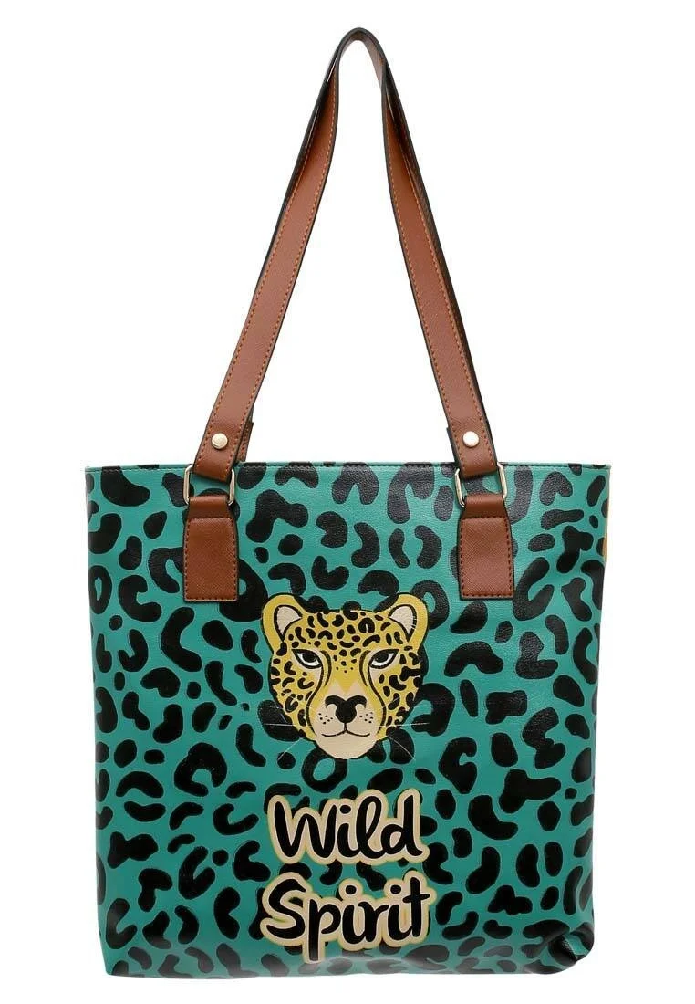 Women Vegan Leather Yellow Shoulder Bag - Wild Spirit Design