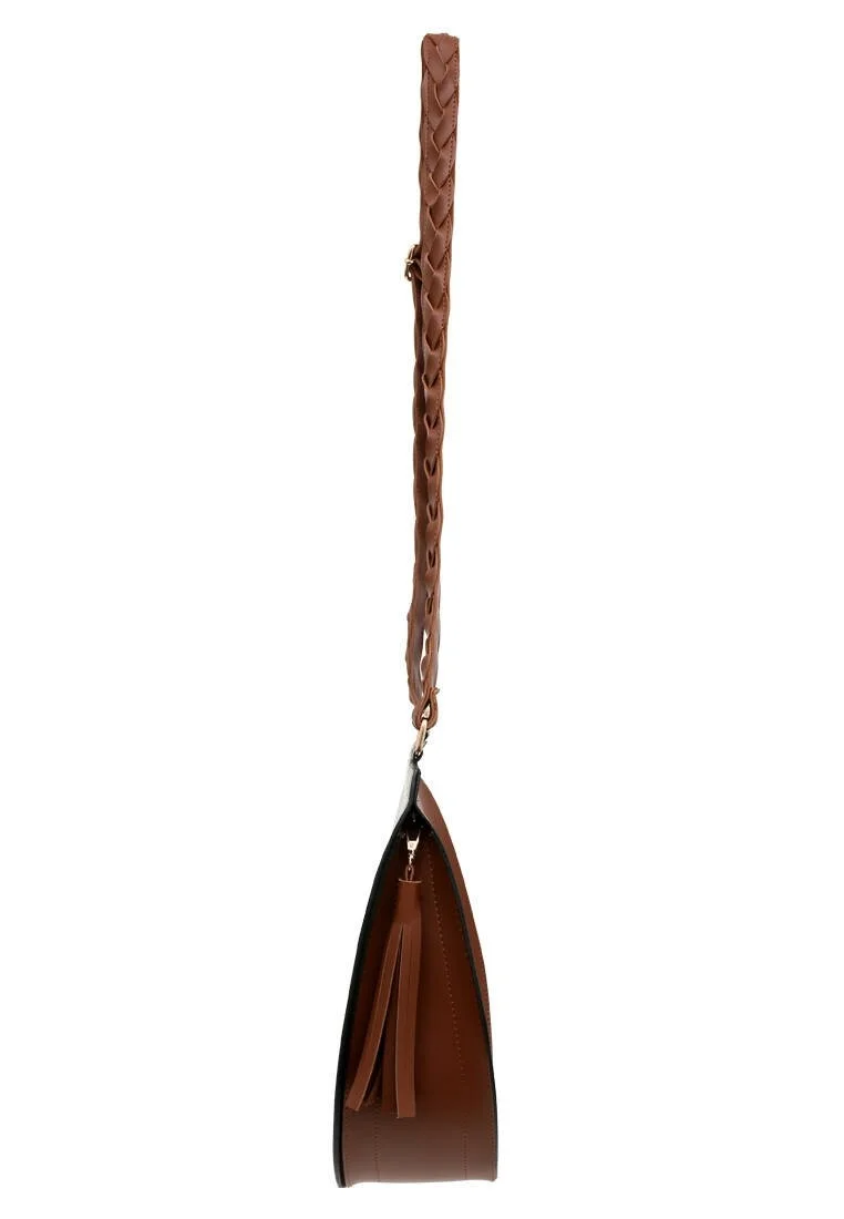Women Vegan Leather Yellow Shoulder Bag - With All My Heart Design