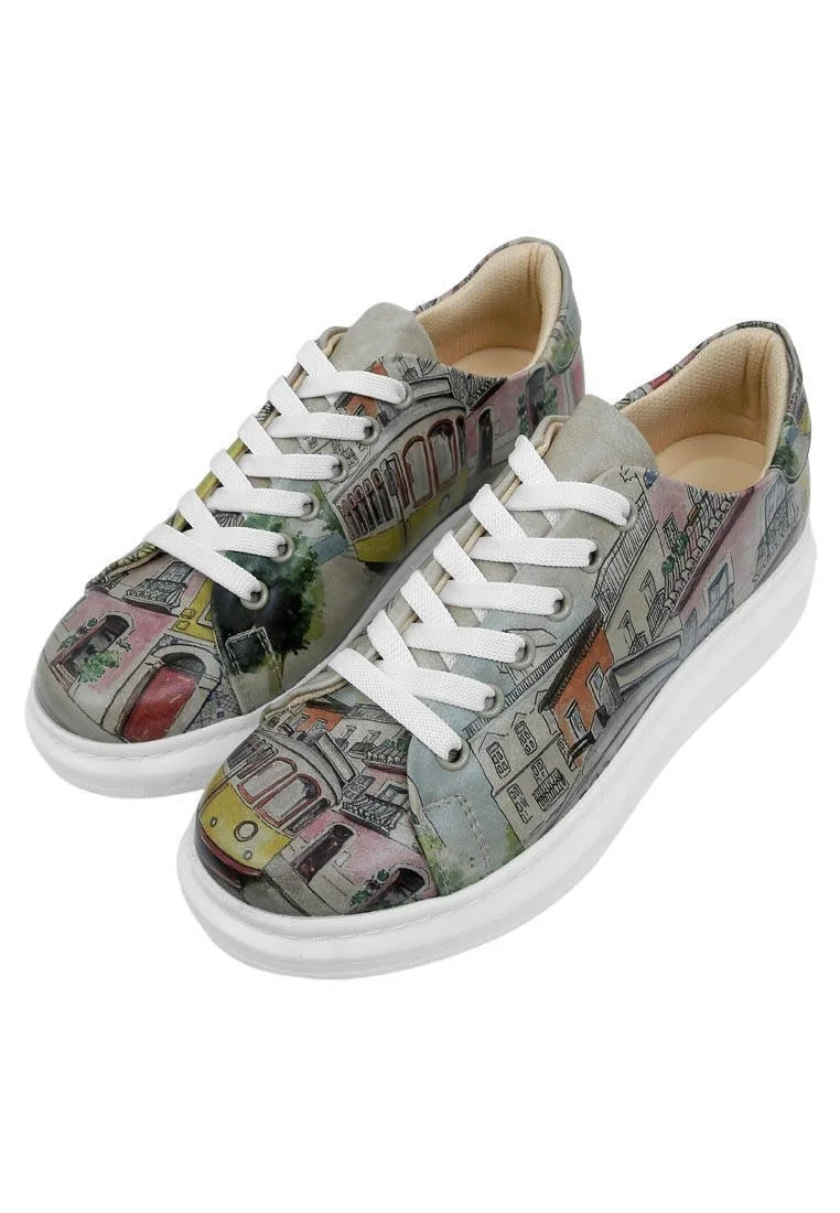 Women Vegan Leather Yellow Sneakers - Lisboa Design
