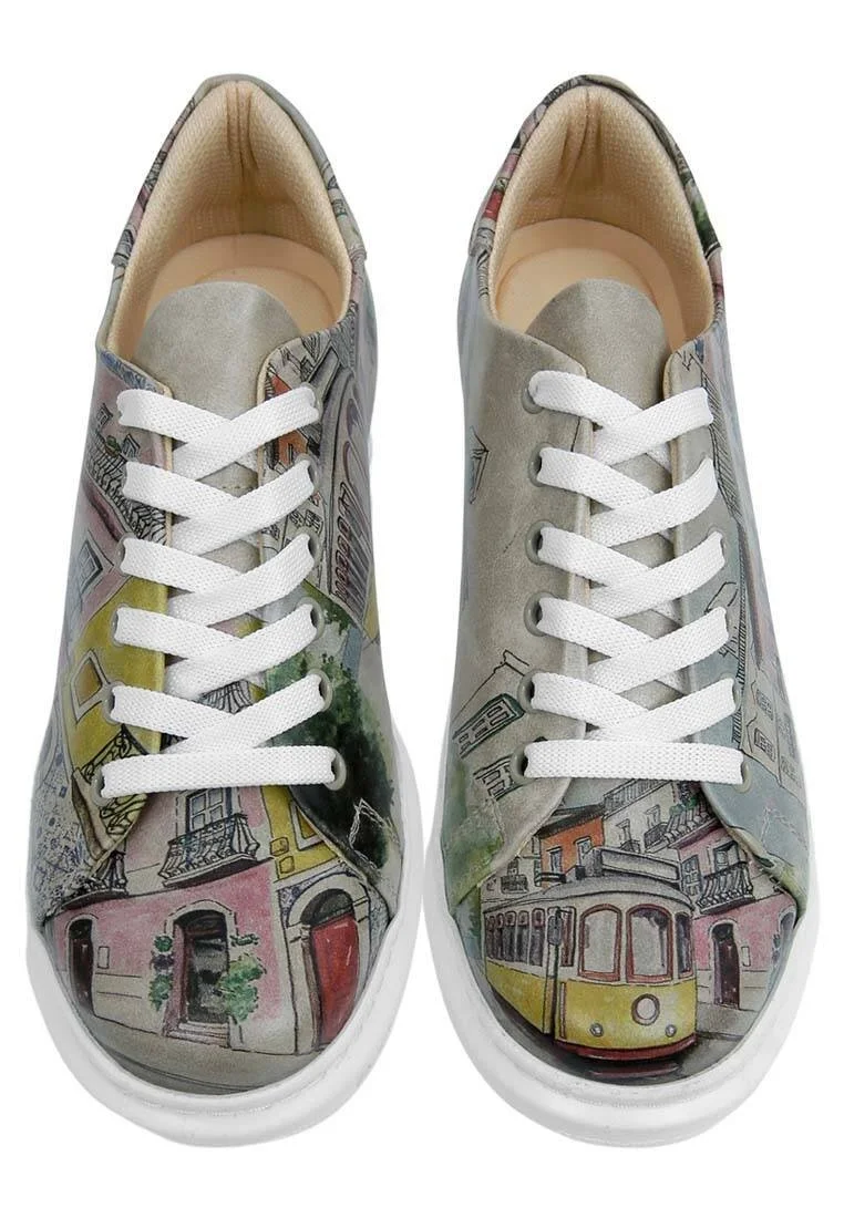 Women Vegan Leather Yellow Sneakers - Lisboa Design