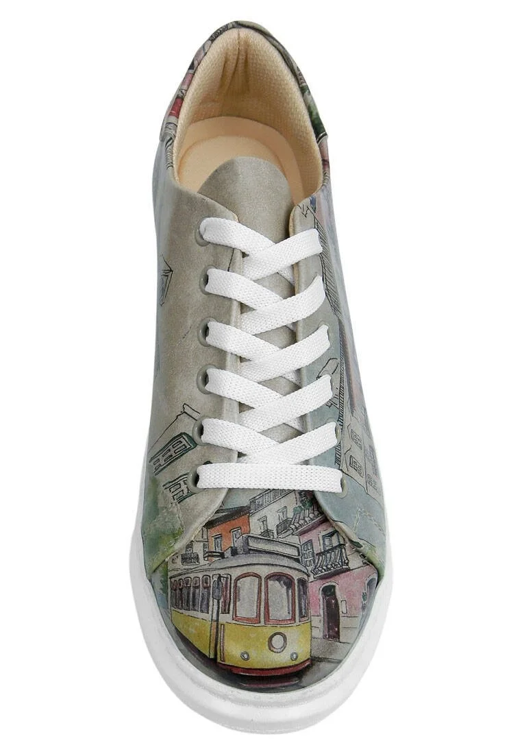 Women Vegan Leather Yellow Sneakers - Lisboa Design