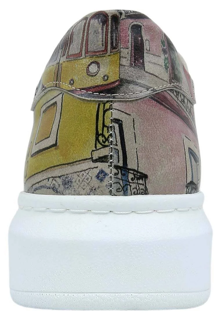Women Vegan Leather Yellow Sneakers - Lisboa Design