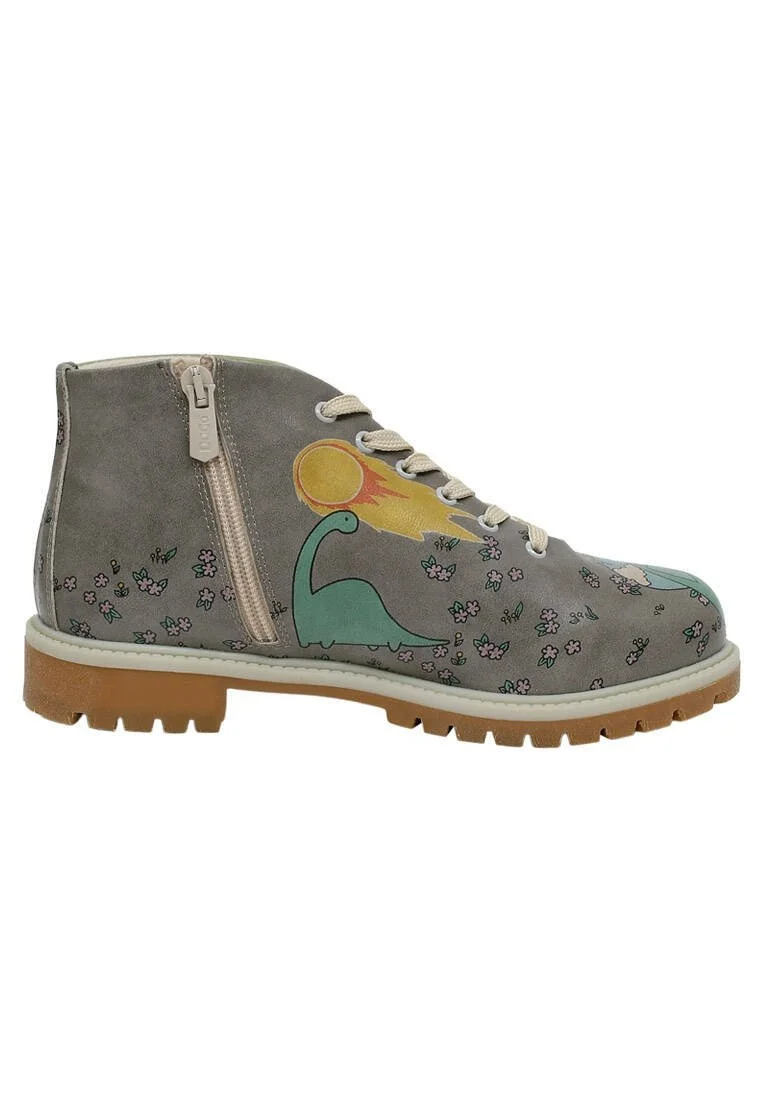 Women Vegan Leather Multicolor Ankle Boots - Life Goes On Design