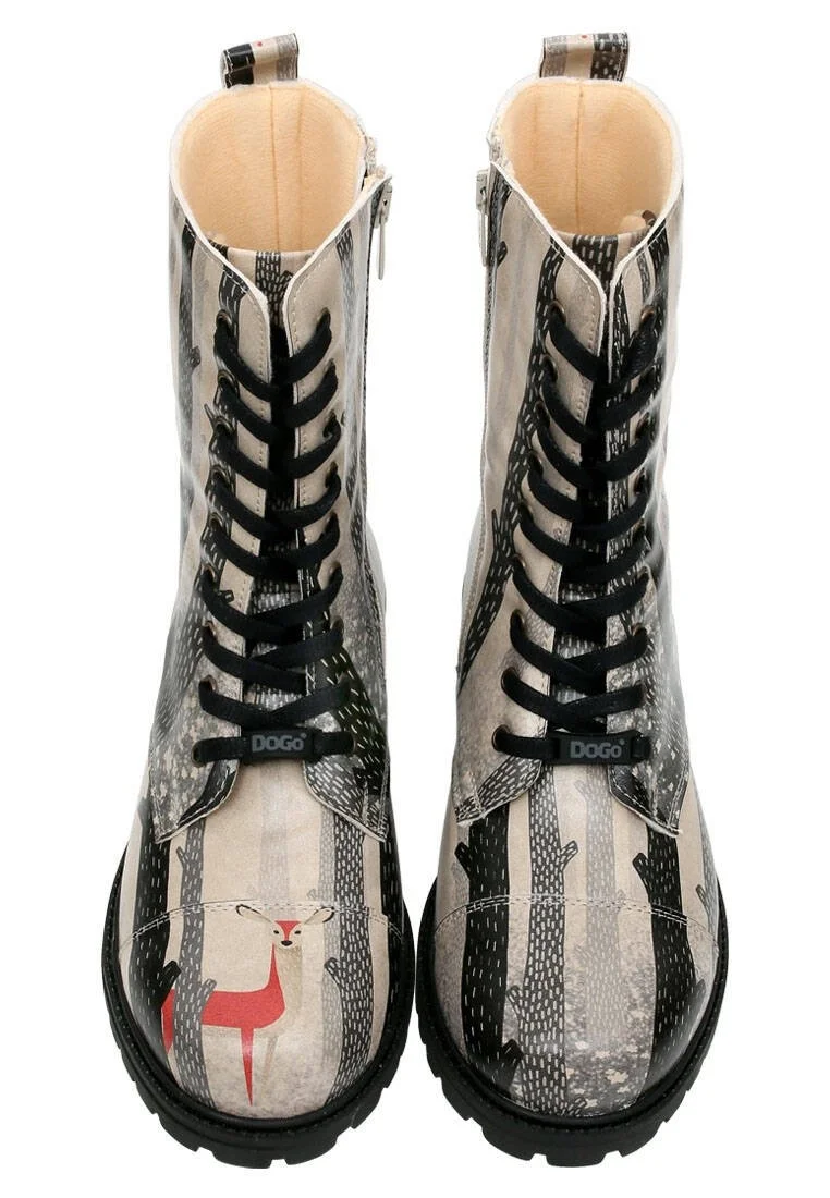 Women Vegan Leather Black Zipper Long Boots - You are the Colour of My Life Design