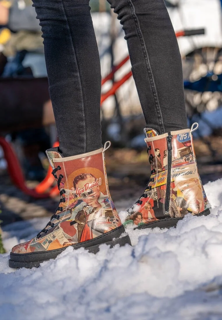 Women Vegan Leather Multicolor Long Boots - You Decide Design