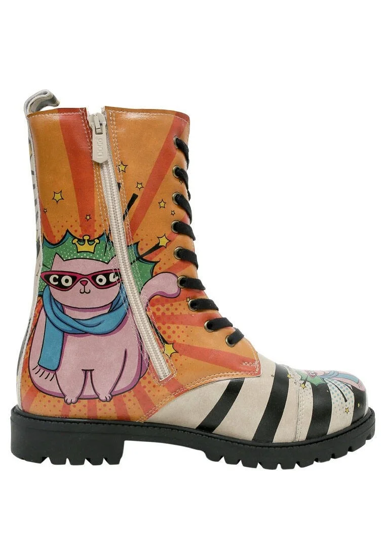 Women Vegan Leather Multicolor Long Boots - Dogo Cool Design