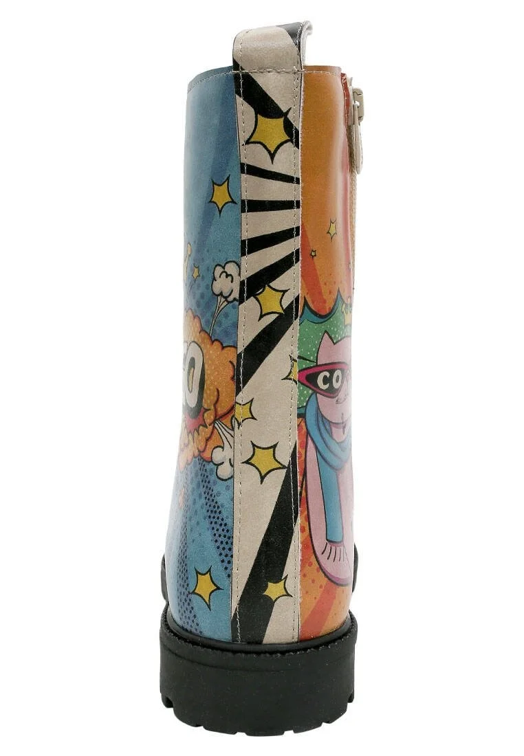 Women Vegan Leather Multicolor Long Boots - Dogo Cool Design