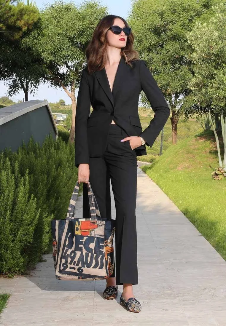 Women Vegan Multicolor Large Tote Bag - Supper Design