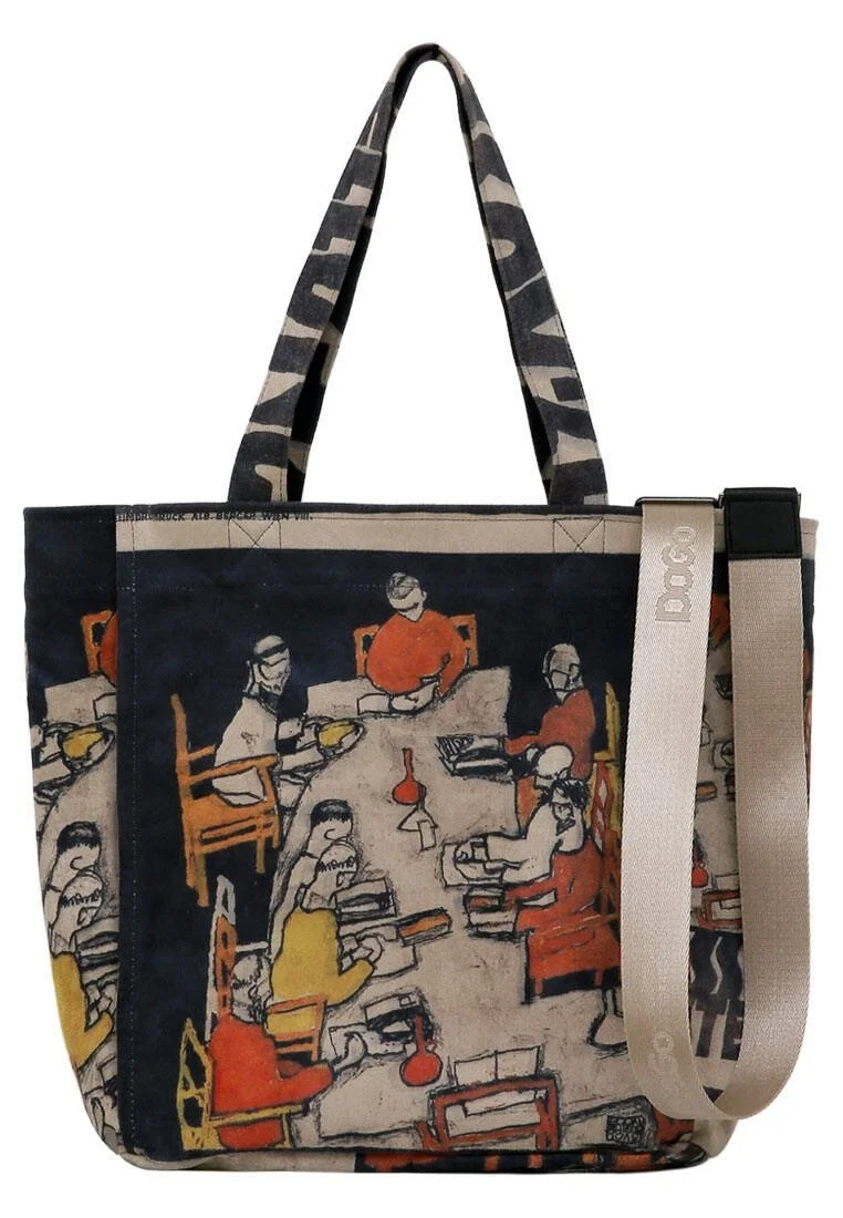 Women Vegan Multicolor Large Tote Bag - Supper Design