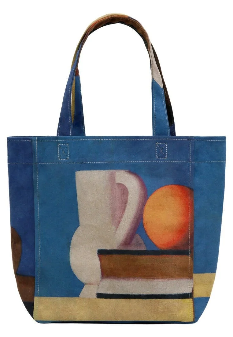 Kadın Vegan Çok Renkli Large Tote Bag - Arrangement with White Jug Tasarım