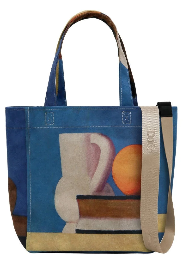Kadın Vegan Çok Renkli Large Tote Bag - Arrangement with White Jug Tasarım