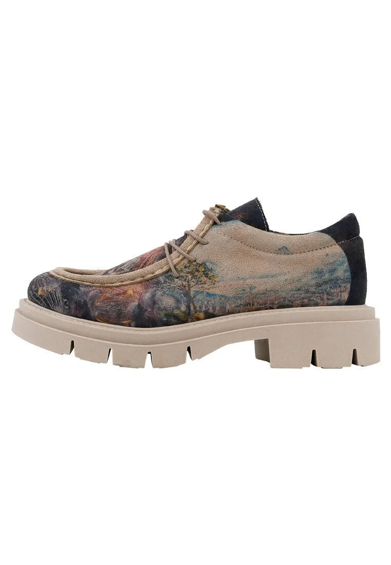 Women Vegan Multicolor Loafers - The Model Book of Calligraphy Design