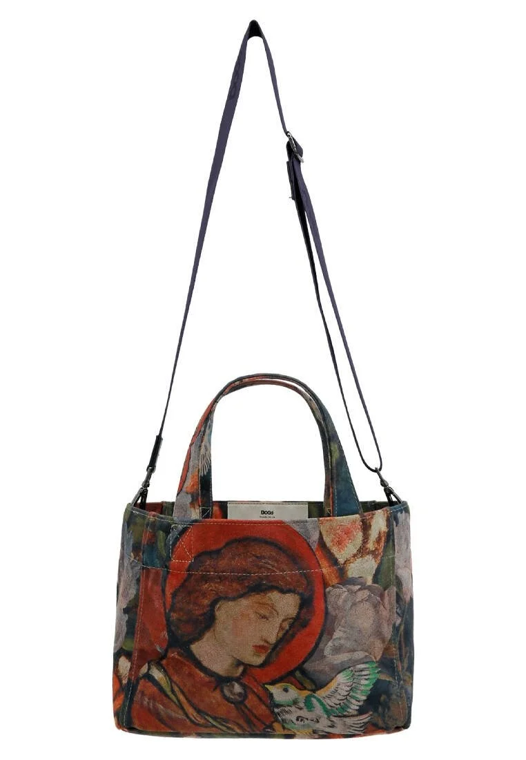 Women Vegan Multicolor Medium Tote Bag - Pure Reflection Design