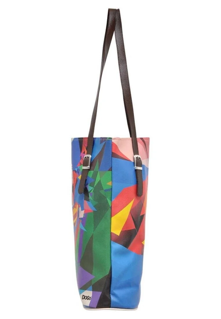 Women Vegan Multicolor Shoulder Bag - Warner Bros Superman Super Polygon Design