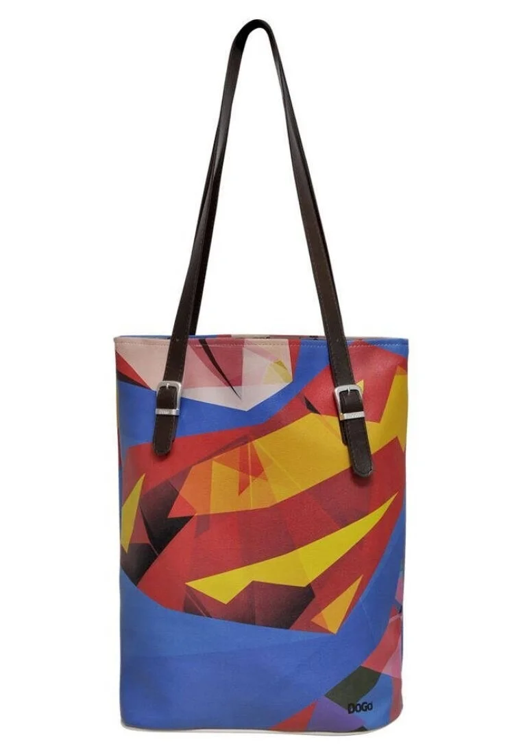 Women Vegan Multicolor Shoulder Bag - Warner Bros Superman Super Polygon Design