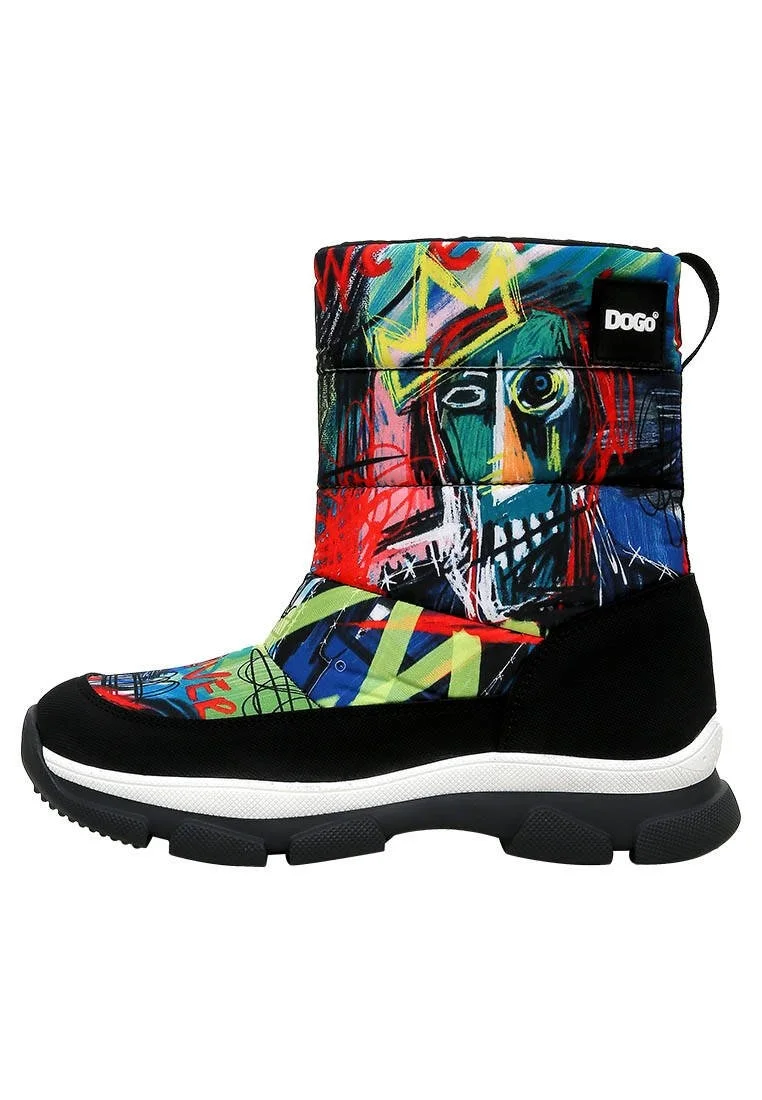Women Vegan Multicolor Snow Boots - The Weekend is Over Design
