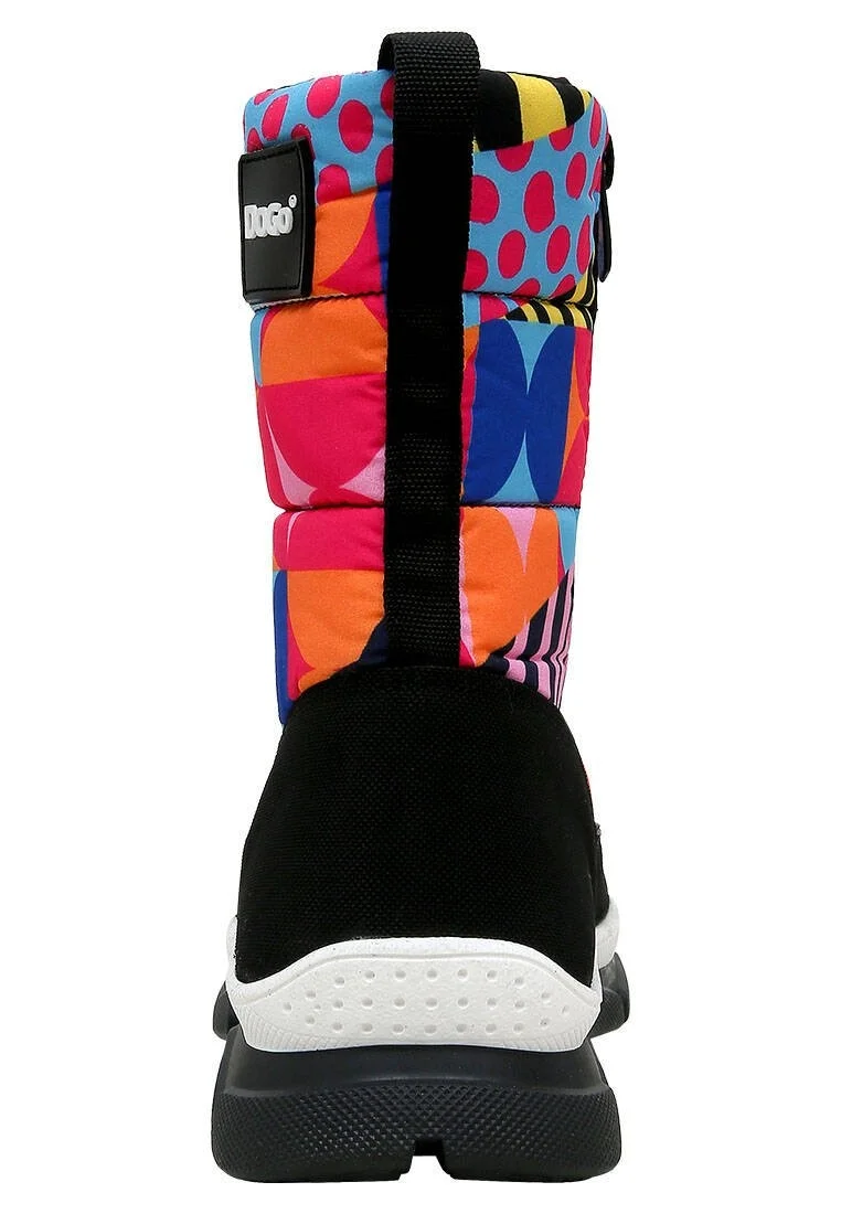 Women Vegan Multicolor Snow Boots - Color Blast Design