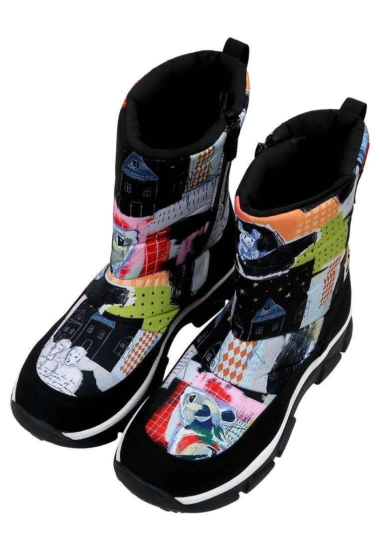 Women Vegan Multicolor Snow Boots - The Nice Mice Design