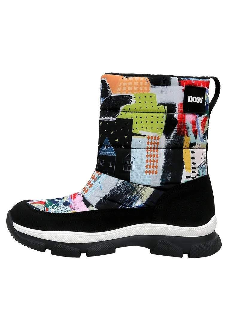 Women Vegan Multicolor Snow Boots - The Nice Mice Design
